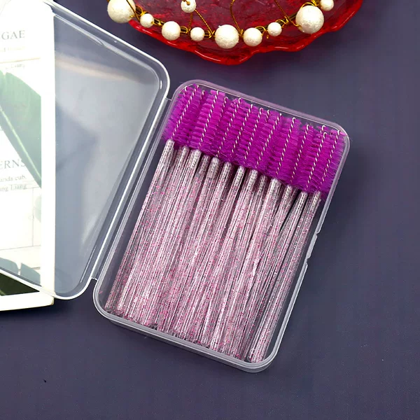 Box of 150 Eyelash Brushes, Eyelash Curling Brushes, Eyebrow Brushes, 3-in-1 for Eyelash Enhancement, 150 Disposable Eye Makeup Brushes