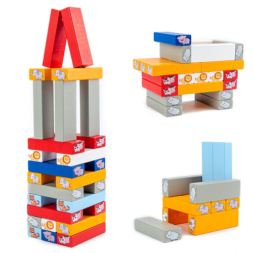 Children's Jenga Jenga high-rise building block tower parent-child interactive tabletop game educational toy