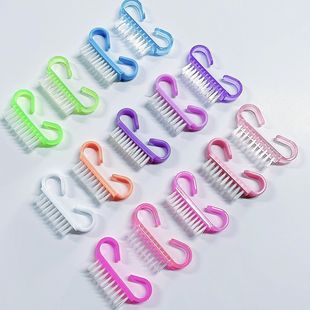 Colorful Manicure Plastic Tool Brush Small Horn Brush Cleaning Brush Dust Brush Set Nail Manicure Tool Disposable