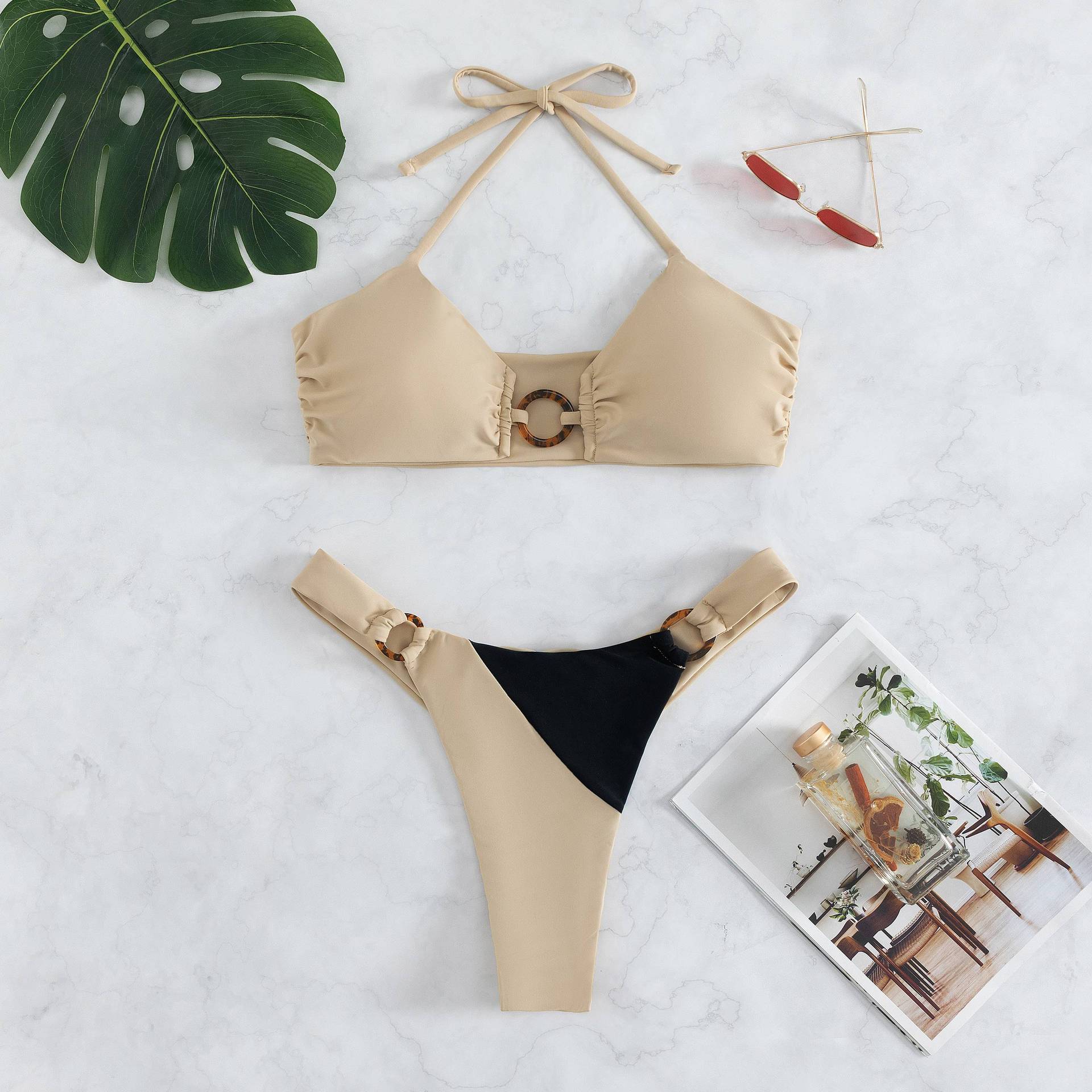 Women's Solid Color 2 Piece Set Bikinis display picture 11