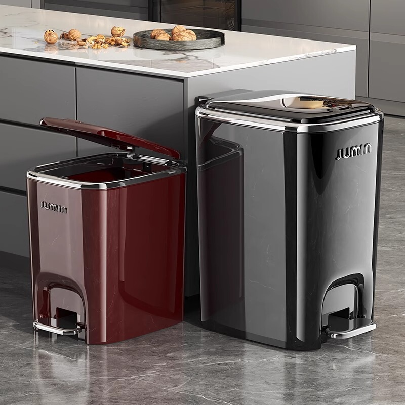 Light Luxury Foot-Operated Trash Can with Lid for Bedroom, Bathroom, Kitchen, Toilet, Office, and Restroom Light Luxury Foot-Operated Trash Can with Lid for Bedroom, Bathroom, Kitchen, Toilet, Office, and Restroom