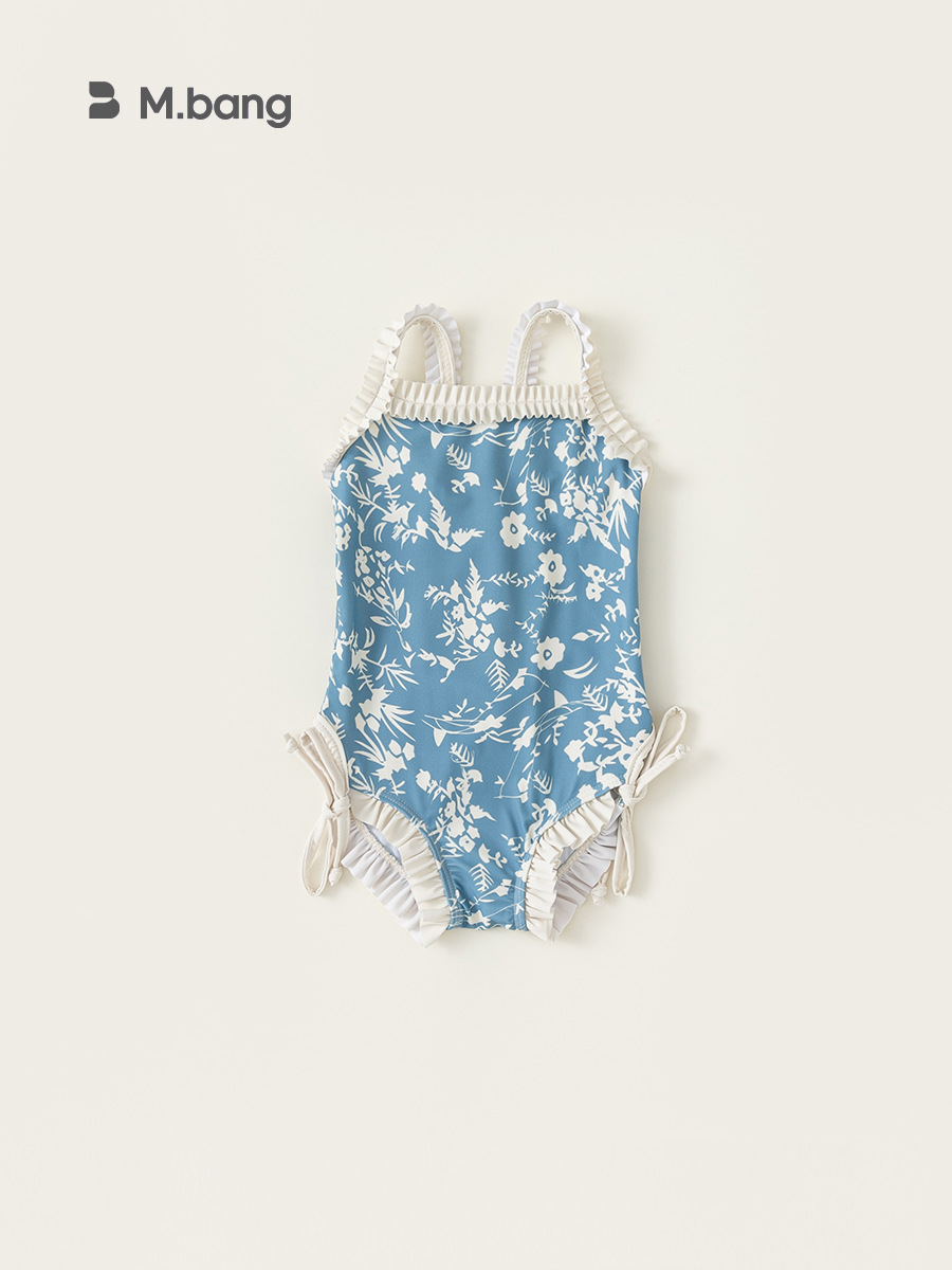 Youbao ropa para niños bebé mono verano floral lazo cordón honda traje de baño traje de baño coreano XY41554