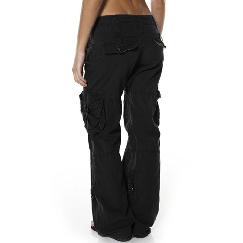 322g Weight Full Length Pants Length Cotton Fabric Type Mid Waist Waist Line Cargo Pants Pants Type Women's Holiday Daily Streetwear Solid Color Full Length Pocket Cargo Pants