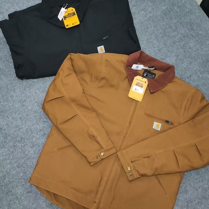 American-style lapel work jacket, fashionable classic casual zip-up work jacket for men and women, trendy spring and autumn jacket