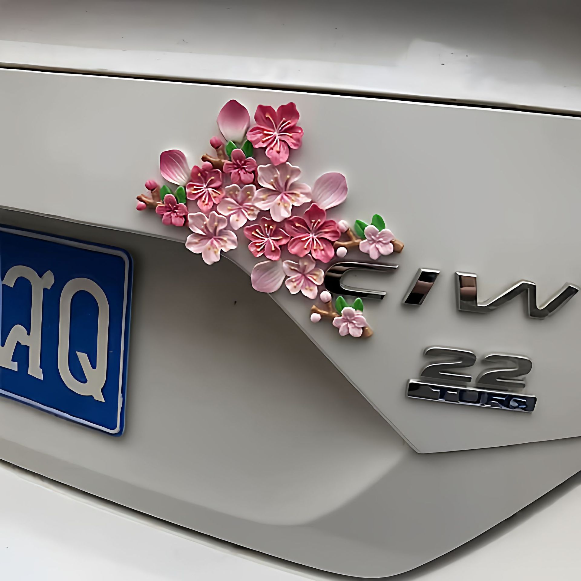 3D Three-dimensional Cherry Blossom Car Sticker To Cover Scratches, New Car Tail Decoration Ornament, Electric Car DIY Decorative Sticker_voghion.com