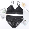 Lace set, supporting thin wireless bra, sexy underwear, french style, beautiful back