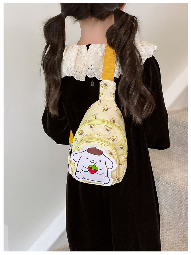 Wholesale new cross-border small-sized children's chest bags with double zippers and large capacity, cute single-shoulder bags for boys and girls in kindergartens undefined