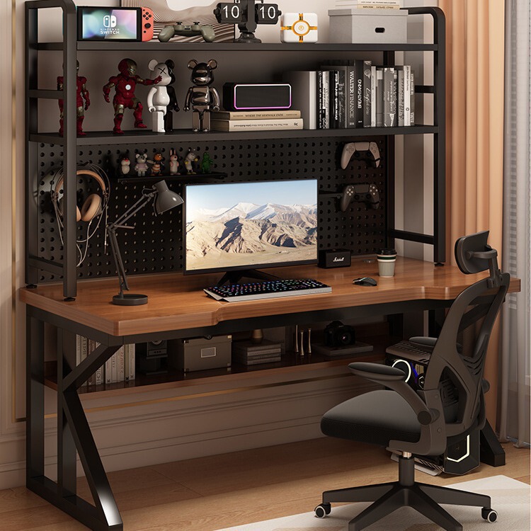 Home Desktop Computer Desk, Bedroom Floor-Standing Integrated Wall-Mounted Study Desk, Gaming Desk and Chair Combo, Simple Office Workstation