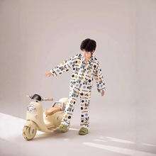 纯棉睡衣春秋男童长袖儿童卡通男孩2025新款青年全棉居服套装秋冬