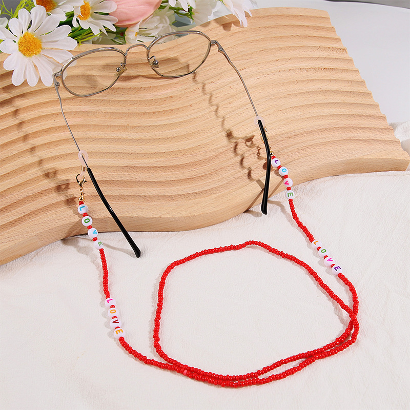 Fashion Letter Beaded Women's Glasses Chain display picture 2