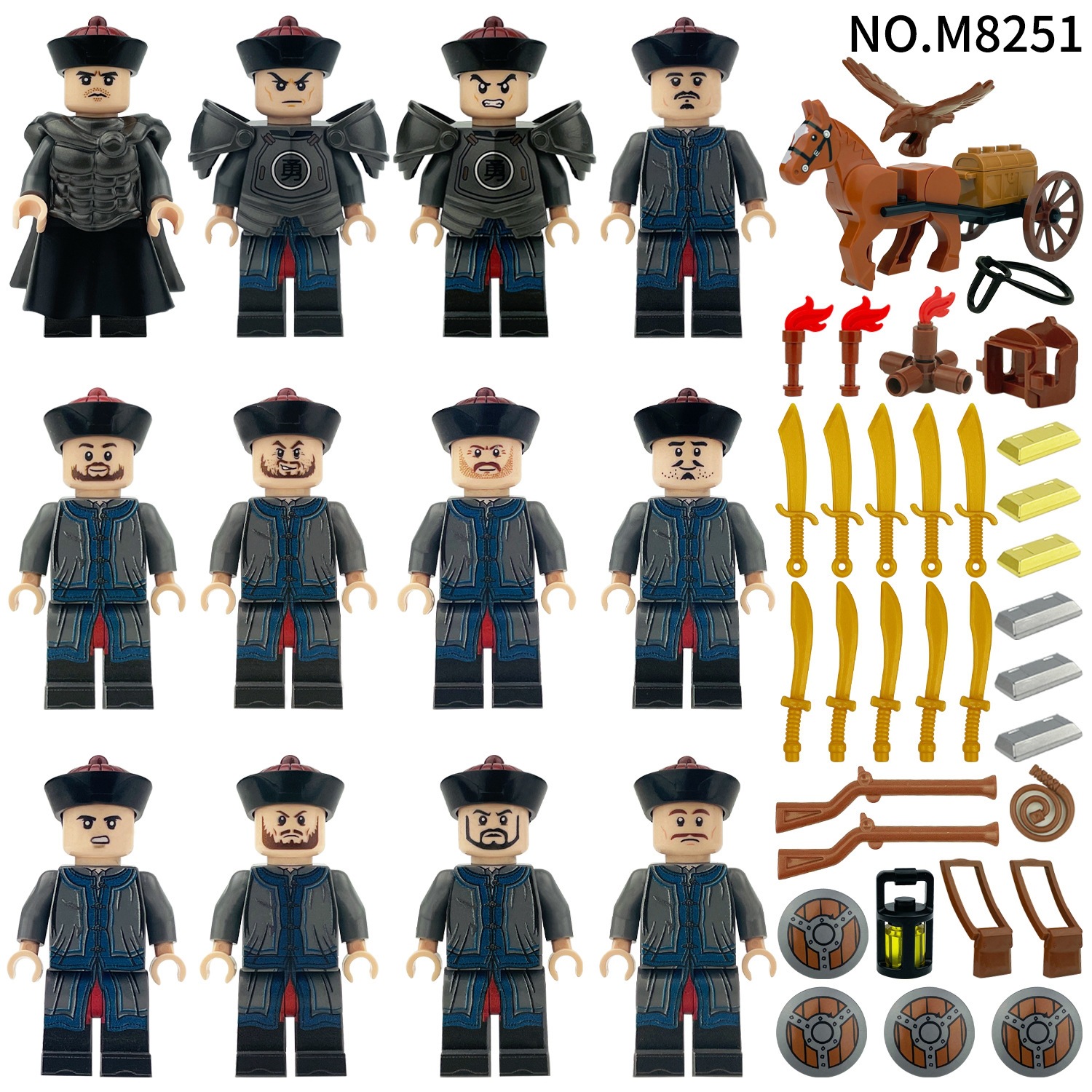 (Cross-border trading), minifigures, constructor, toy, small particles, tiger