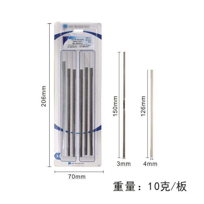 Material dental Brasil superficie adyacente esmalte eliminación de pulido tira rebanada tira de arena diente abierto Junta superficie metálica pulido tira molar conjunta