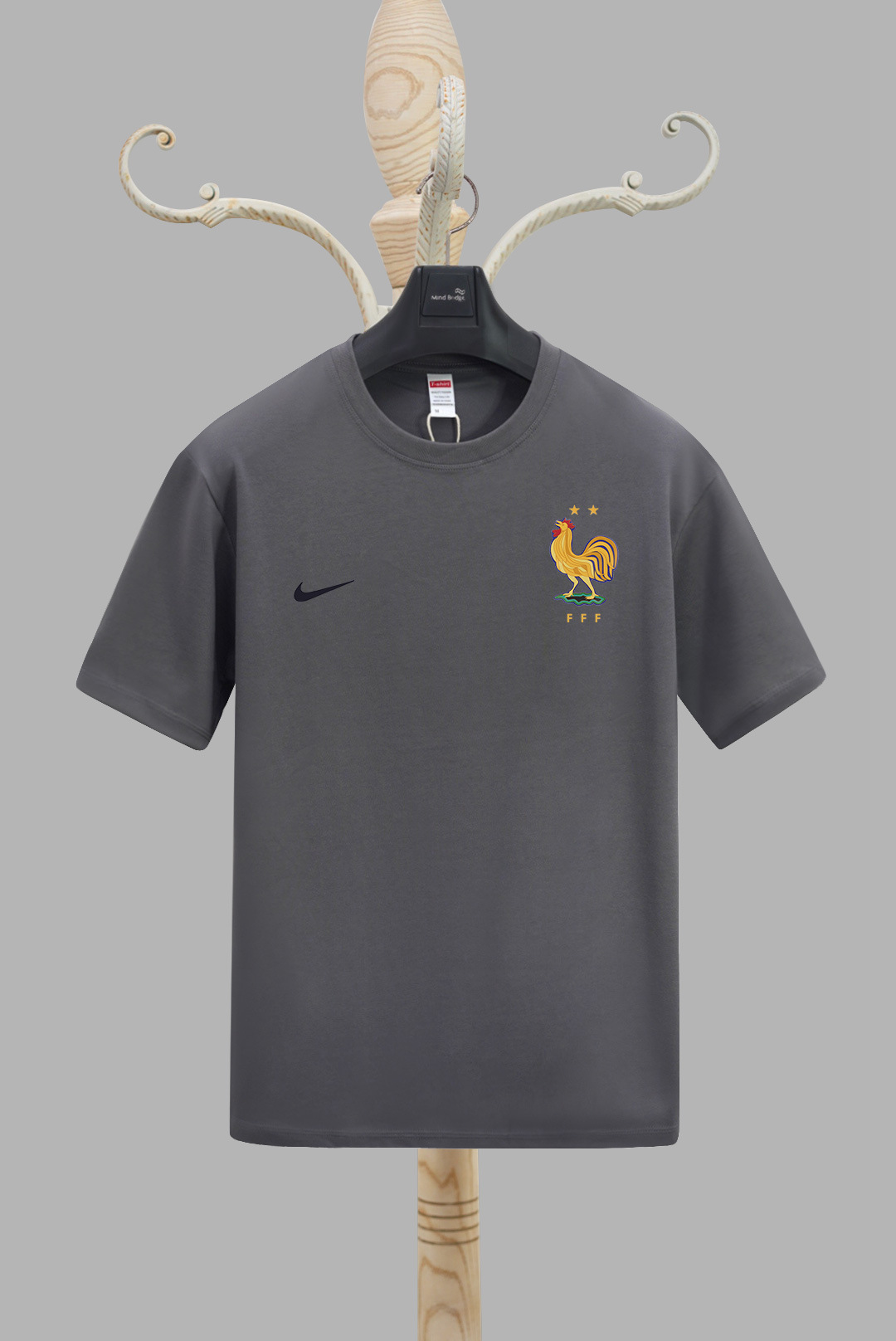 2024 Copa de Europa Francia camiseta 3D impresión digital para hombres deportes deportes holgados transpirables de manga corta con cuello redondo camiseta