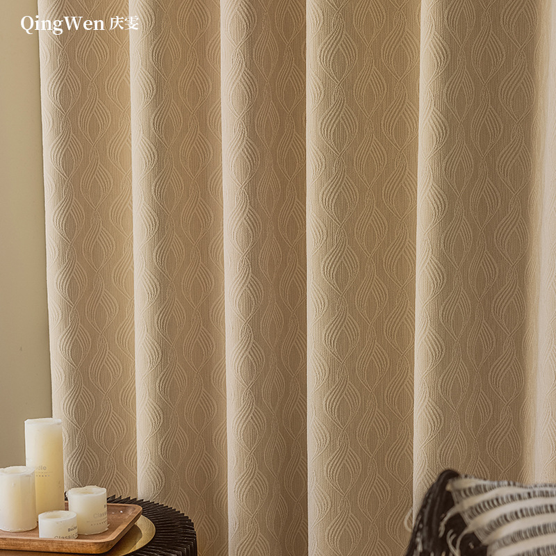 Delicate and Luxurious Chenille Curtains with Heat-Setting Technology: Light-Weight, French-Style Blackout Curtains for Home Decor—Perfect for Living Rooms, Bedrooms, Offering Sun Protection, Heat Insulation, and Warmth.