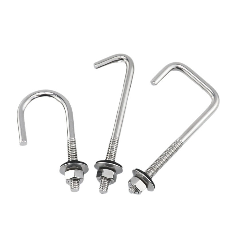 304 acero inoxidable gancho tornillo gancho perno de gancho de ángulo gancho tornillo de gancho de asbesto gancho de alambre de gancho de ángulo recto redondo gancho de zapato