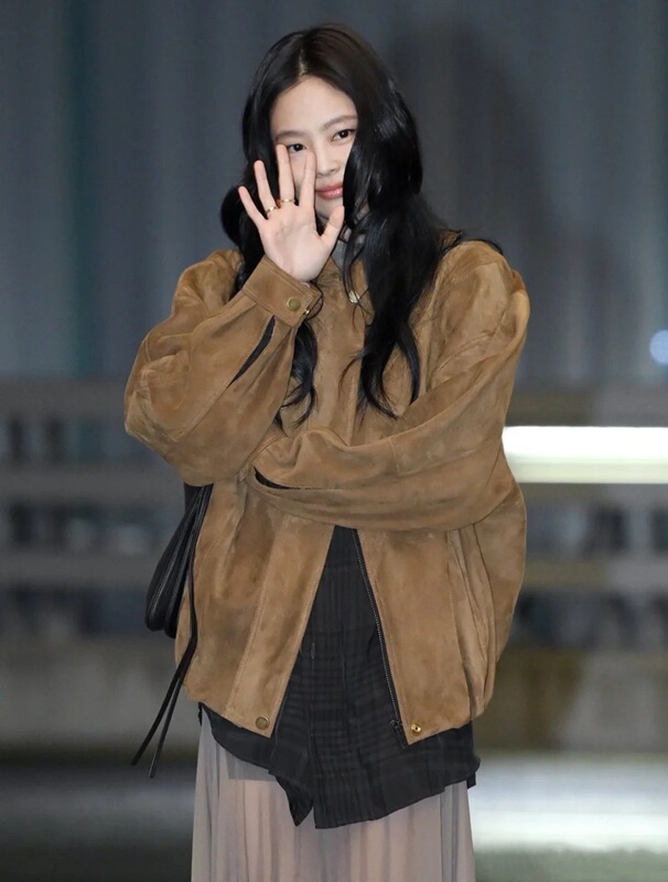 现货 韩国设计师sis**绒面飞行员夹克韩系女装jennie同款拉链外套|undefined