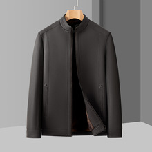 爸爸冬装男士皮衣冬季新款加绒加厚保暖中年pu皮夹克皮毛一体外套