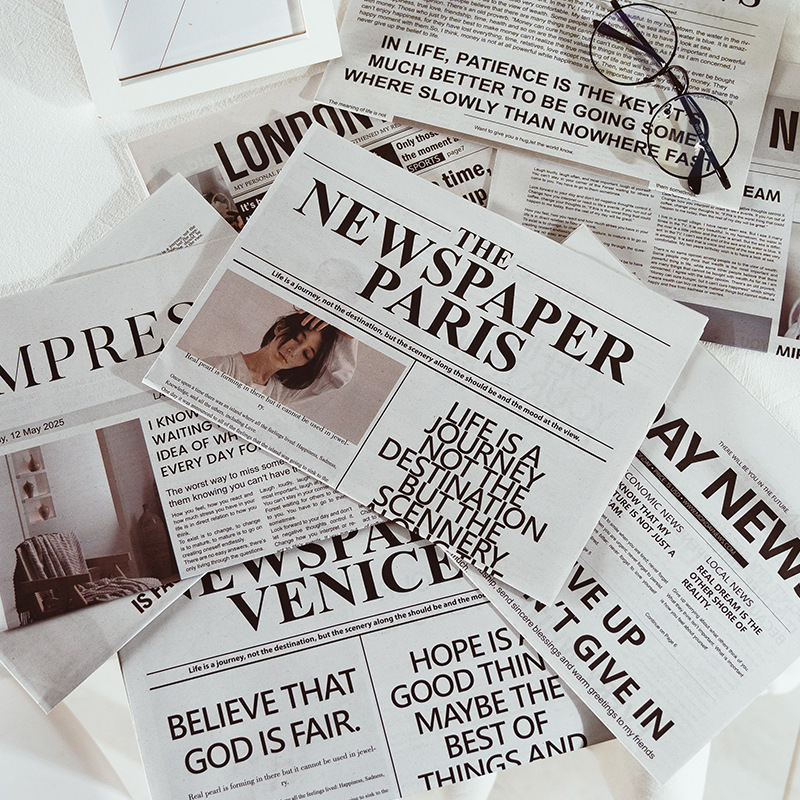 ins style English newspaper photography props decoration decoration online celebrity clothing home food shooting photography background paper