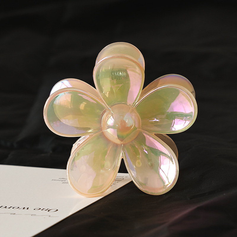 65g Weight Hair Claws Hair Accessories Type 1 Piece Quantity Holiday, Daily Occasion Plastic Material Plumeria Pattern All Seasons Season Women's Gender Plating Design Simple Style Style Simple Style Women's Plumeria Plastic Plating Hair Claws 5