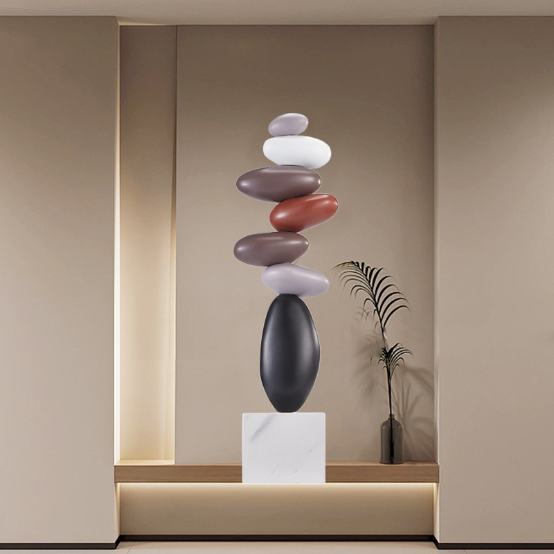 Living Room Sofa TV Cabinet Next to Floor Decoration Large Art Entrance High Feldspar Time-to-Time Home Accessories