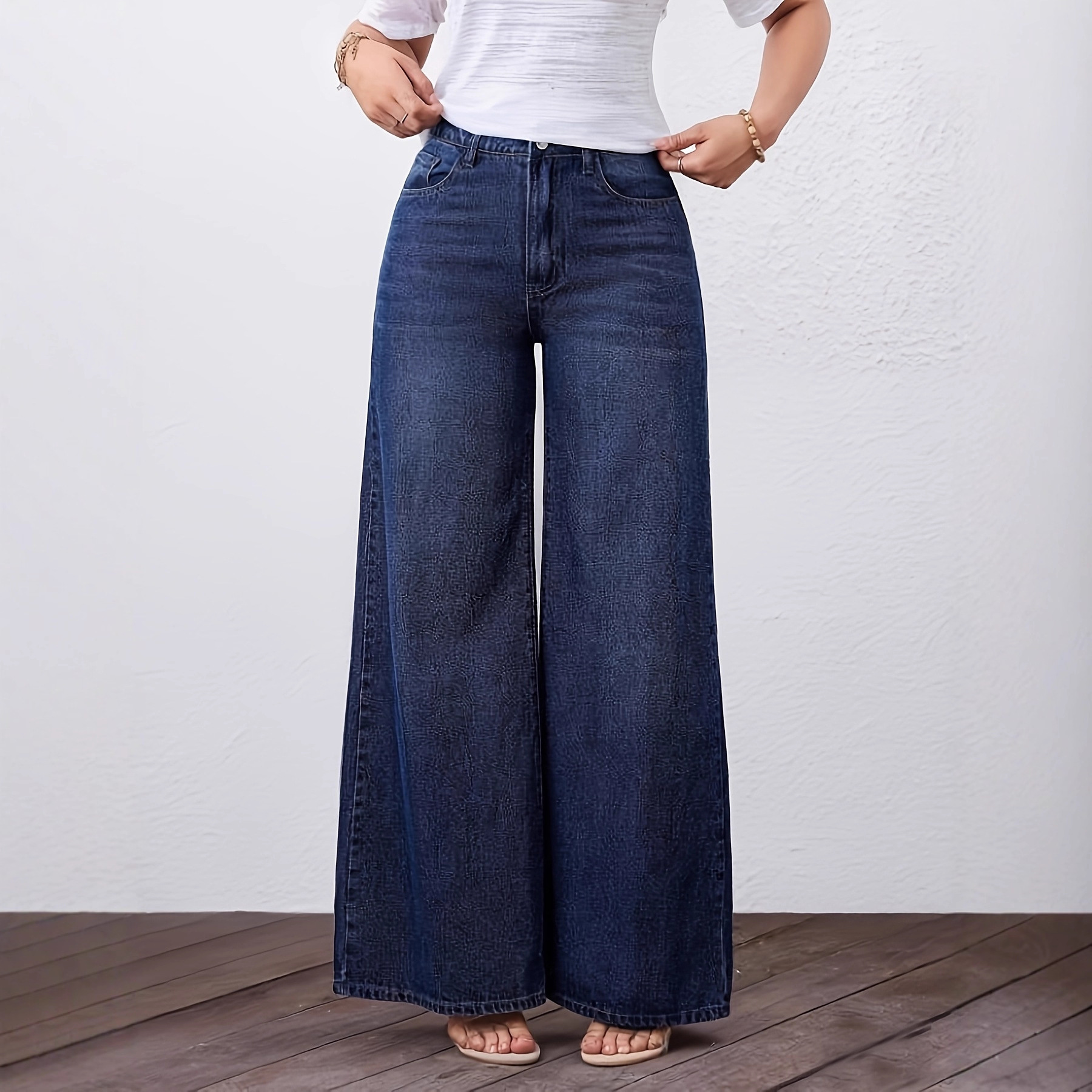 Grensoverschrijdende damesjeans met wijde pijpen, nieuwe hoge taille, losse pasvorm, gewassen Europese en Amerikaanse mode, 2026_voghion.com