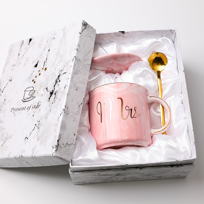 마블무늬-스트레이트 핑크 [선물박스]