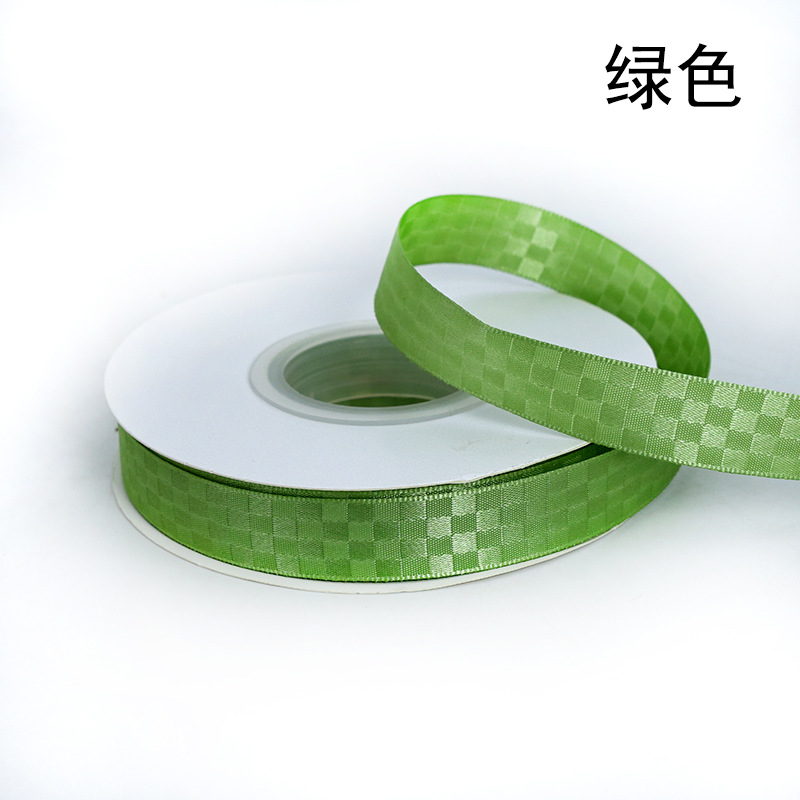 Cinta a cuadros con cinta a cuadros, caja de regalo de flores, embalaje, cinta de tela, lazo, cinta de bricolaje hecha a mano, personalización transfronteriza