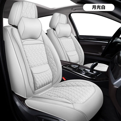 Car Seat Cushion for All | Four Seasons Pad - moonlight-white-solid-waist-comfort-version