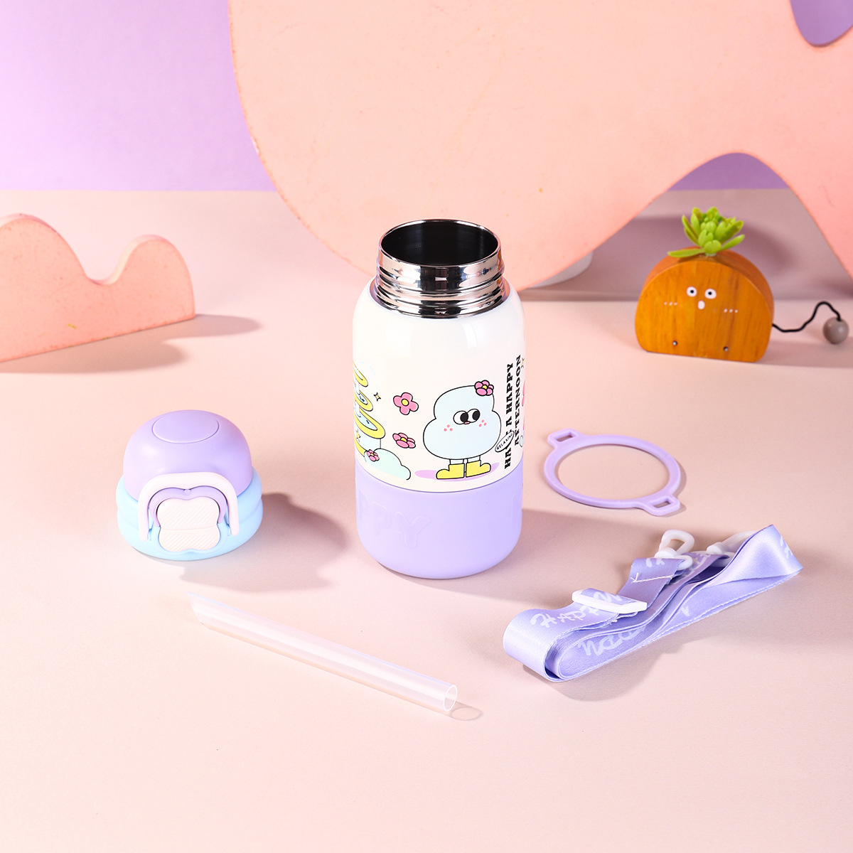 Gourde isotherme en acier inoxydable pour enfant_voghion.com