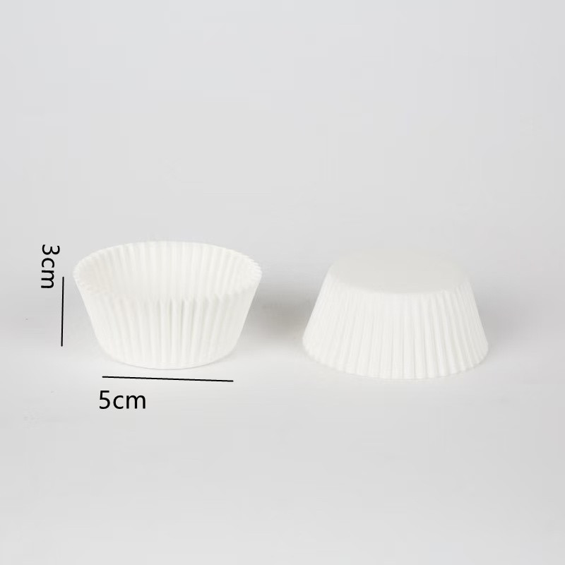 100 Stück reines Backpapier Muffin Papierförmchen groß Schneeflocke Meiniang Kuchen Cup Einweg-Muffin Papiertörtchen