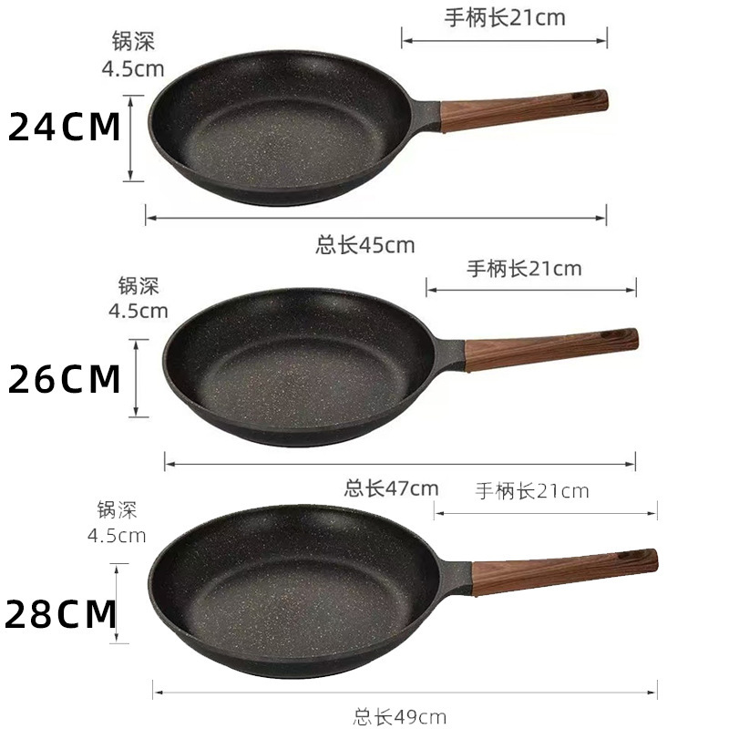 医療石平底ノンスティックフライパン家庭用ステーキオムレツパンケーキパン電磁調理器アルミダイカストパンクロスボーダー限定|undefined
