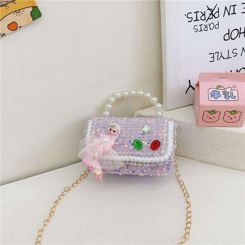 Nueva chica pequeña bolsa de hombro fragante bolso de moda perla esquinilla bolsa de cadena de cambio bolso cuadrado