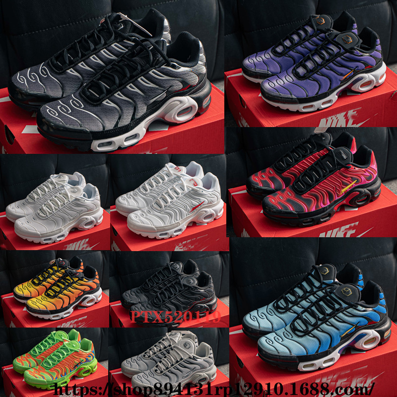Putian Shoes Pure Original Air Max Plus TN x Collaboration Air Cushion Men's Sports Running Shoes Casual Liquid Silver Putian Shoes Pure Original Air Max Plus TN x Collaboration Air Cushion Men's Sports Running Shoes Casual Liquid Silver