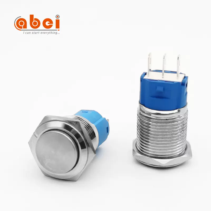 16mm19mm22mm金属按钮开关无灯自复位 一开一闭高头自锁按键开关