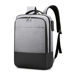 Backpack Custom logo Printed Pattern Backpack Men's Laptop Business Simple Large Capacity Student Schoolbag