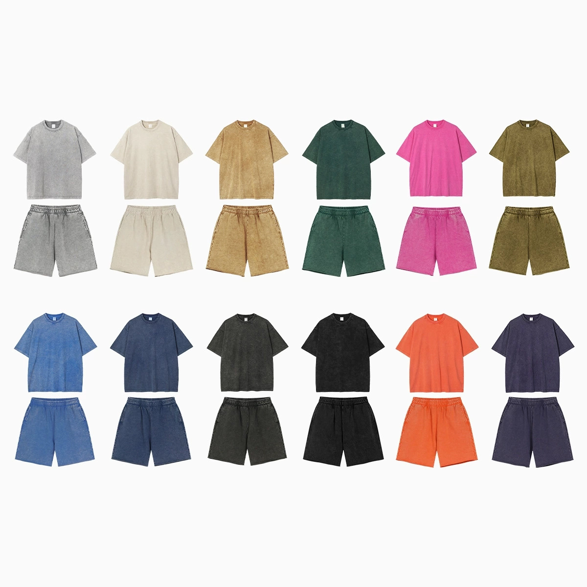 Nueva camiseta de manga corta para hombre, teñida con cera, estilo vintage, de marca americana de moda, retro, oversize, para parejas.