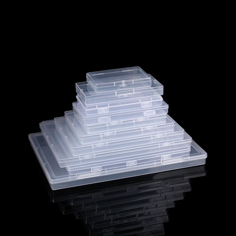 良質ppプラスチックボックス長方形透明小展示収納ボックス部品ボックスA4ファイルクロスボーダー平箱包装ボックス|undefined