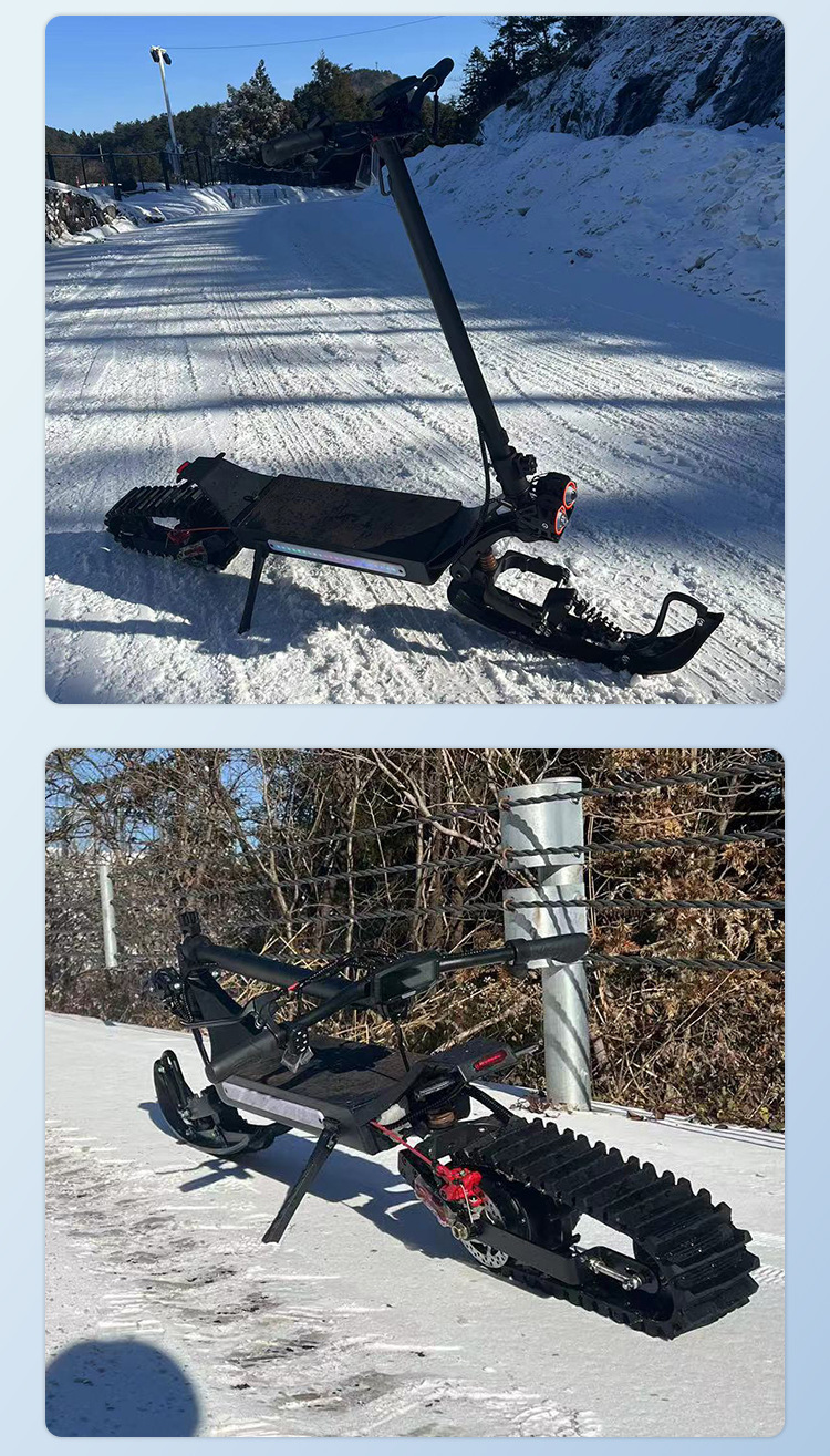 Cross-Border Electric Scooter for Adults, Off-Road Folding High-Power Electric Snowmobile, Track-Type Model