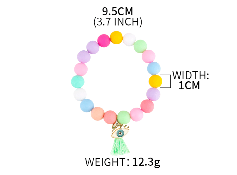 18g Weight Bracelets Classification 1 Piece Quantity Sweet Cross Devil's Eye Color Block Arylic Alloy Polyester Beaded Bracelets Wholesale