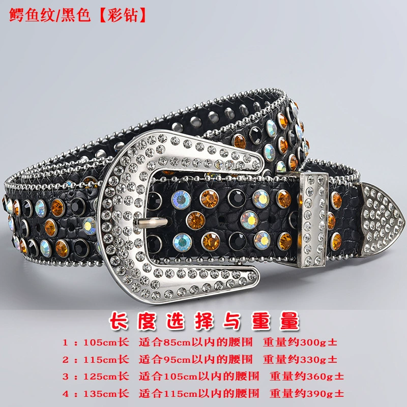 Пояс 3 шт, пояс из акрилового страза в форме diamonds, панк стиль, длины 105–135 см