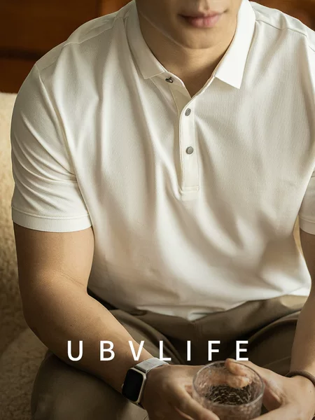 Double Pique Long-Staple Cotton Polo Shirt for Men, 2026 Autumn Old Money Style Short-Sleeve Turn-Down Collar T-Shirt, Solid Color Business Polo Shirt