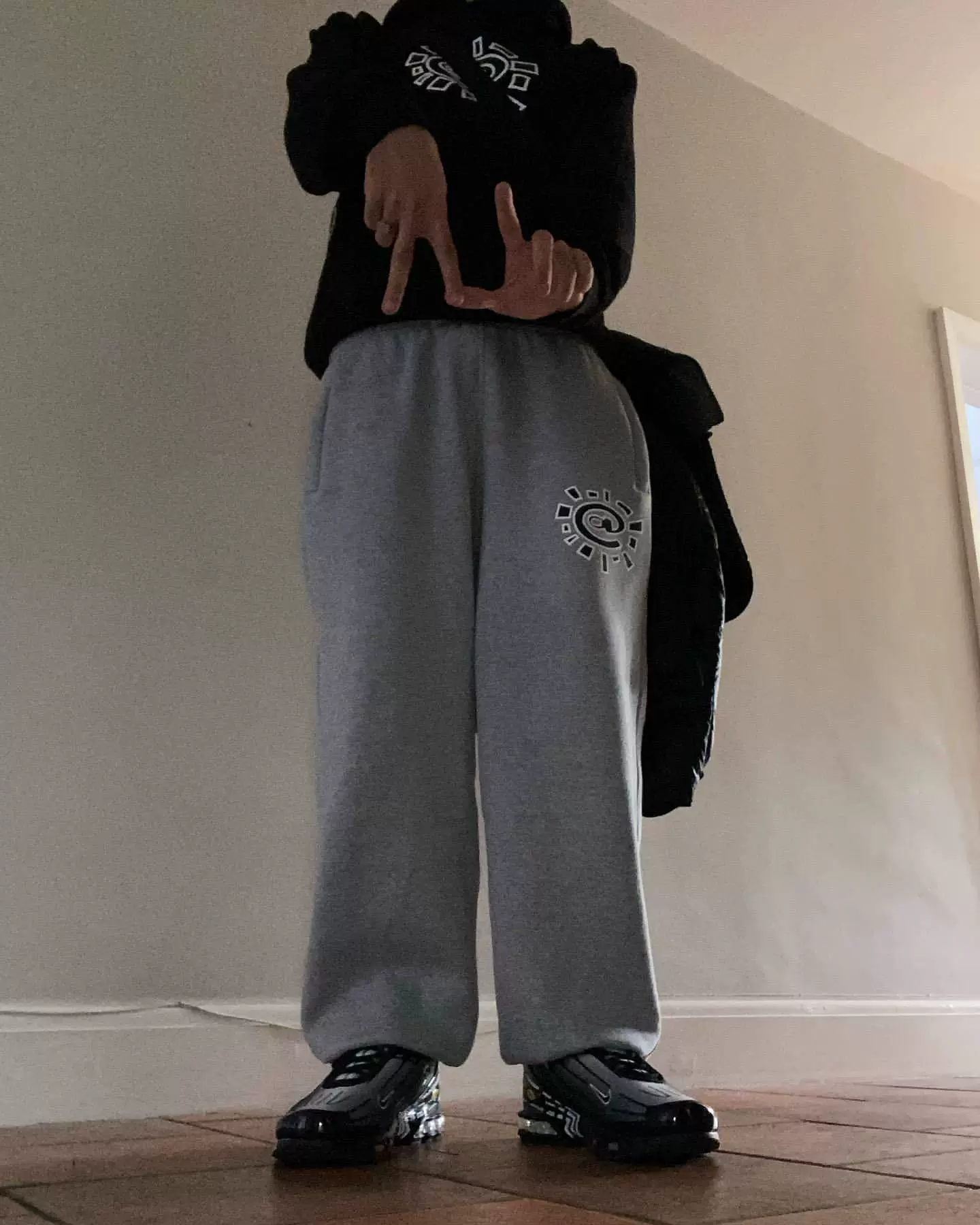 ADWYSD DO WHAT YOU SHOULD DO Sun Roll Basic Style Plush Sleeve Pants Winter