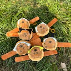 跨境网红同款啪啪圈零钱包卡皮巴拉水豚毛绒包可爱公仔包儿童玩具