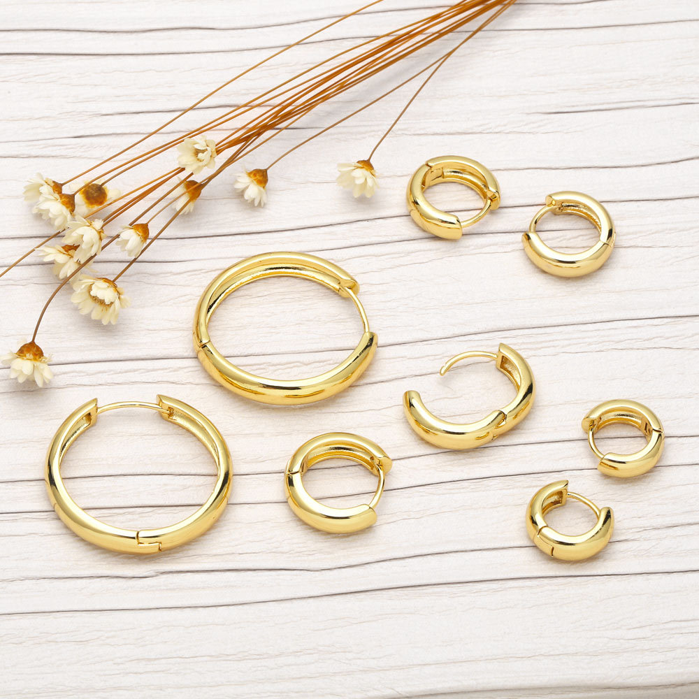 Women'S Gender Fashion Geometric Plating Copper 18k Gold Plated Earrings