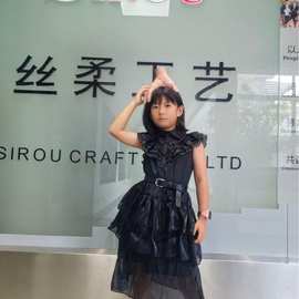 万圣节服饰  星期三亚当斯cosplay服装 裙子派对服装 舞台表演服