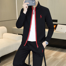 T8638套装 淘宝哥秋季立领夹克休闲套装男士帅气高端裤子两件套