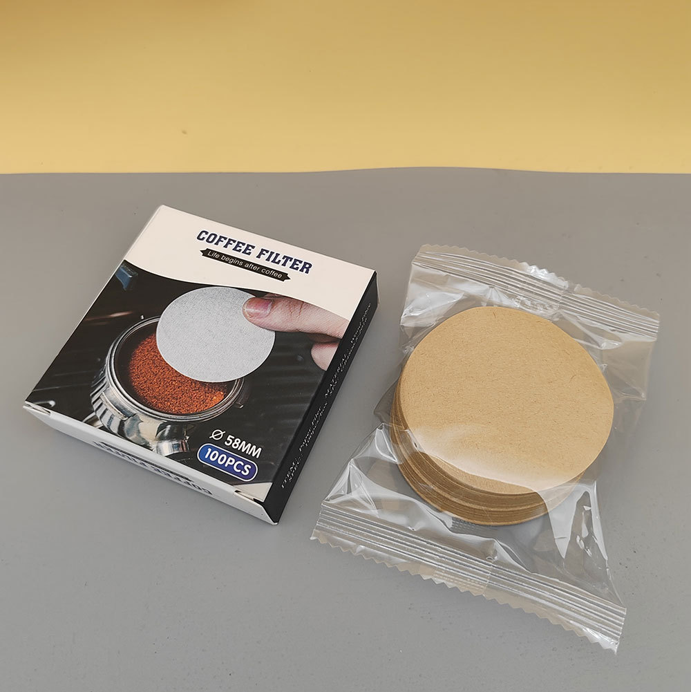 51/53/58 Papel de filtro de olla de moka redonda Tazón de polvo italiano Tazón de cafetera en forma de píldora Tarro vietnamita Tarro de rizado Papel de filtro de café
