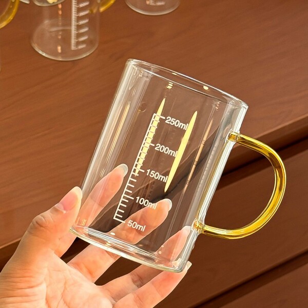 Transparent tea cup scaled for home use