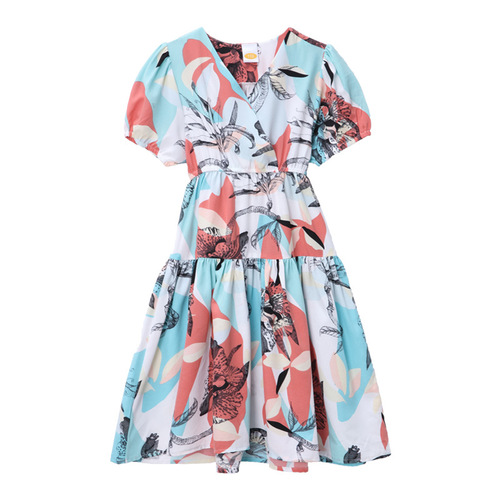 Internet celebrity parent-child summer clothes for a family of three and four, bohemian mother-daughter dresses, travel vacation beach suits