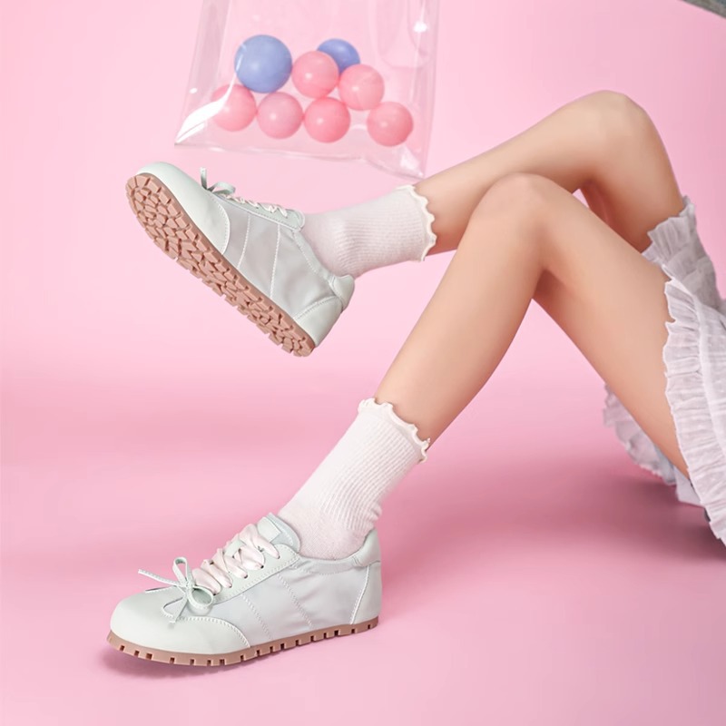 [Chaobunan] 2025 primavera nuevo zapato de sola suave satin plano deportivo casual ballet zapatos de entrenamiento para mujeres